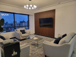 celestial three bedroom apartment with heated swimming pool fully equipped gym ample parking space children playing ground and a relaxing rooftop with amazing scenic views